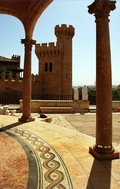 A view of almudaina palace in majorca photo