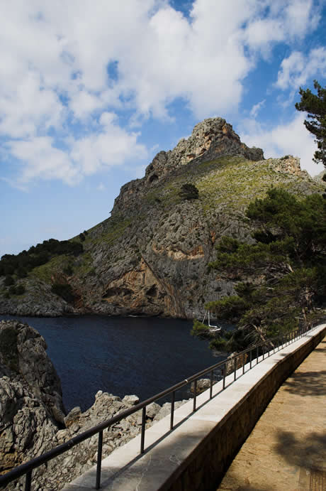 Mountain and the ocean in mallorca spain photo