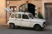 Old Car And Residential Building On The Isle Of Mallorca